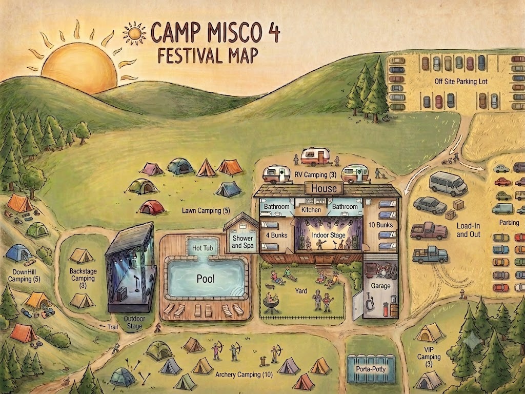 Camp Misco festival map